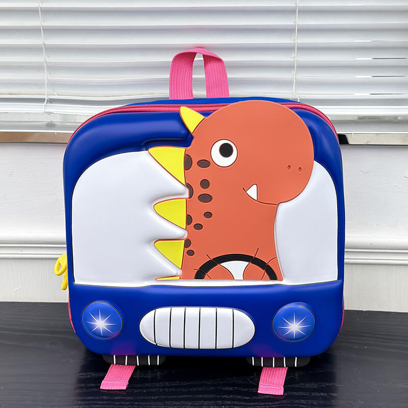 3D Cartoon Dino Backpack Lightweight Waterproof Backpack with Adjustable Shoulder Straps for Preschoolers