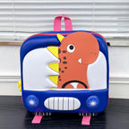 3D Cartoon Dino Backpack Lightweight Waterproof Backpack with Adjustable Shoulder Straps for Preschoolers