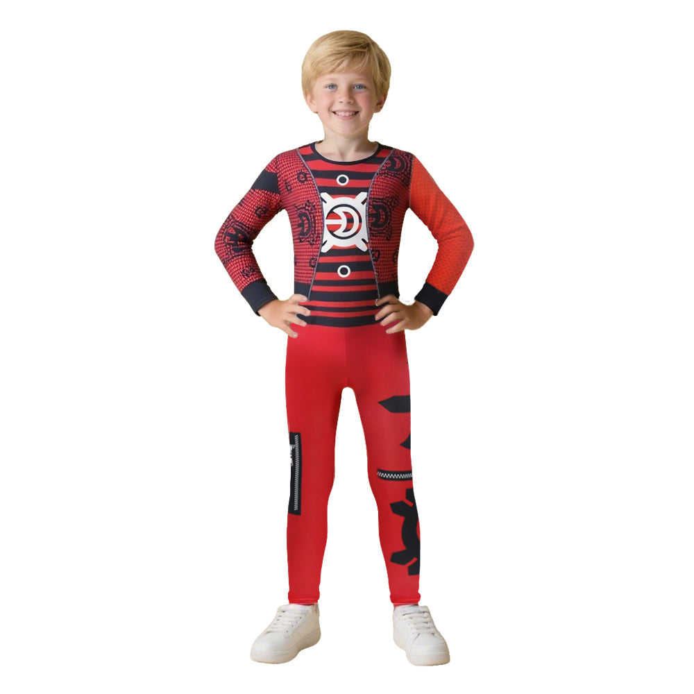 Boys Vampire Costume Red Zombies Victor Jumpsuit for Halloween Cosplay