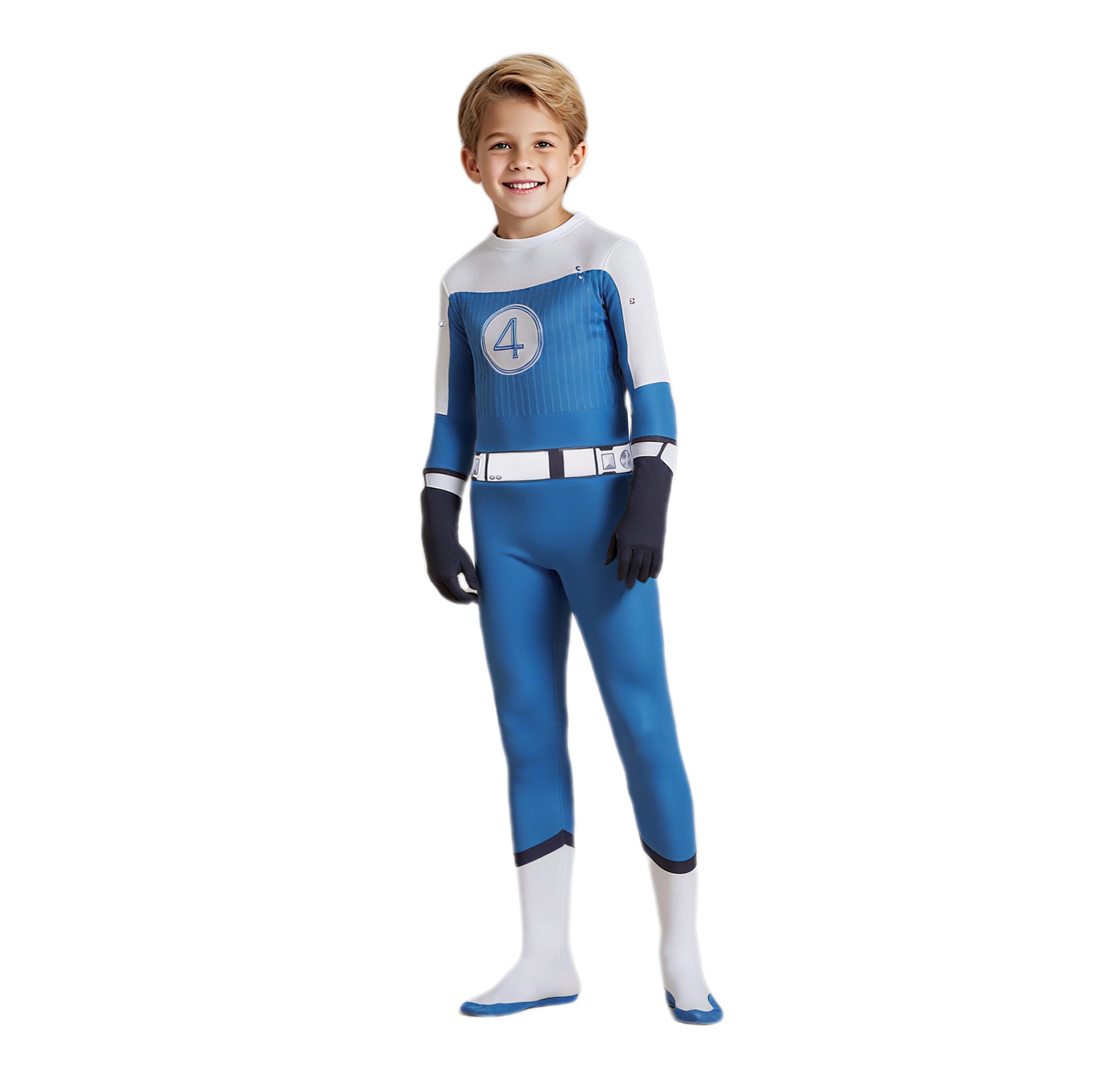 Johnny Storm Costume Blue Hero Full Body Cosplay Suit Halloween Costumes
