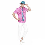 Nick Outfit Pink Shirt Pants Hat and Tie Costume Set for Vacation Cosplay