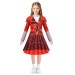 Girls Red Costume The Rise of Red Cosplay Dress Pants and Gloves for Halloween