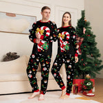 Black Family Christmas Sleepwear Festive Pajamas Set Comfortable Loungewear