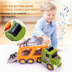 Dinosaur Truck Set 6pcs Tyrannosaurus Toy Truck Car with Sound and Light Holiday Toy