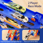 3in1 Dinosaur Race Track Toys with 12 Alloy Cars Transforming Sliding Catapult Track