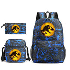 3pcs Dino Backpack Set with Lunch Bag Pencil Case Back to School Gift for Boys and Girls