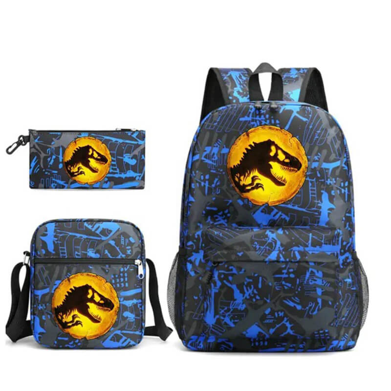 3pcs Dino Backpack Set with Lunch Bag Pencil Case Back to School Gift for Boys and Girls