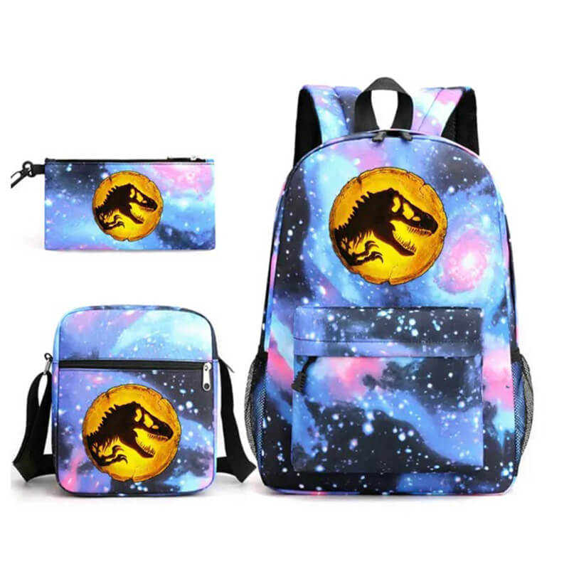 3pcs Dino Backpack Set with Lunch Bag Pencil Case Back to School Gift for Boys and Girls