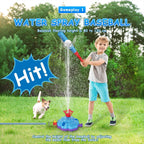 4 IN 1 Kids Water Sprinkler Set Lifting Rocket Sprinkler Baseball & Rocket Toy Outdoor Summer Game for Aged 2 +