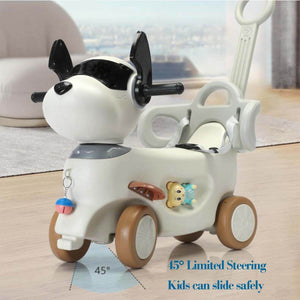 4-in-1 Rocking Horse Baby Dog Push Car With Detachable Balance Board