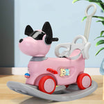 4-in-1 Rocking Horse Baby Dog Push Car With Detachable Balance Board