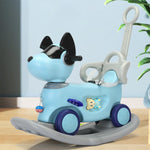 4-in-1 Rocking Horse Baby Dog Push Car With Detachable Balance Board