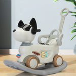 4-in-1 Rocking Horse Baby Dog Push Car With Detachable Balance Board