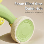 4-in-1 Toddler Tricycle Dino Balance Bike Push Trike with Detachable Push Handle, Music, Light