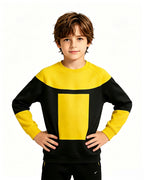 Kids Mark Costume Yellow Long Sleeve Pullover Shirt for Cosplay Themed Party Comic Exhibition
