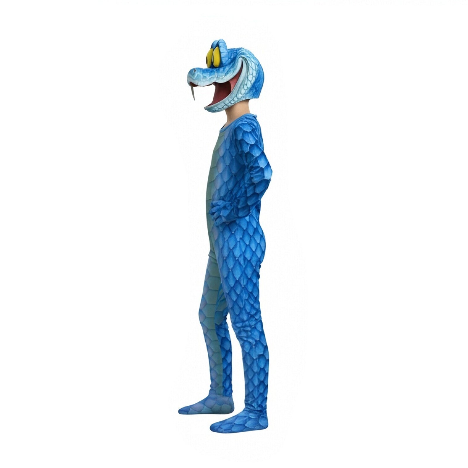 Kids Snake Costume Blue Jumpsuit Mask and Gloves Suit for Cosplay Themd Party