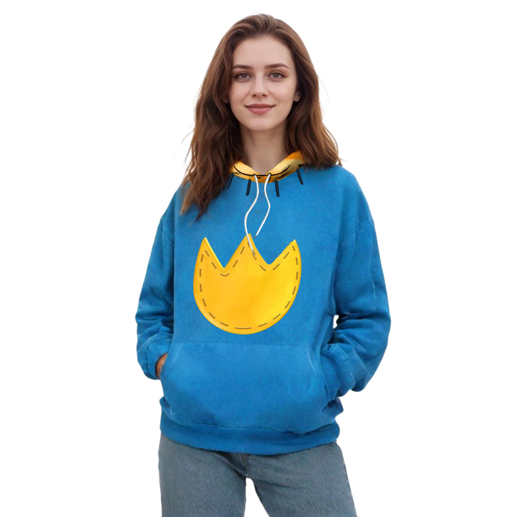 Unisex Dog Hoodie Adult Couples Blue Hooded Sweatshirt for Daily Wear