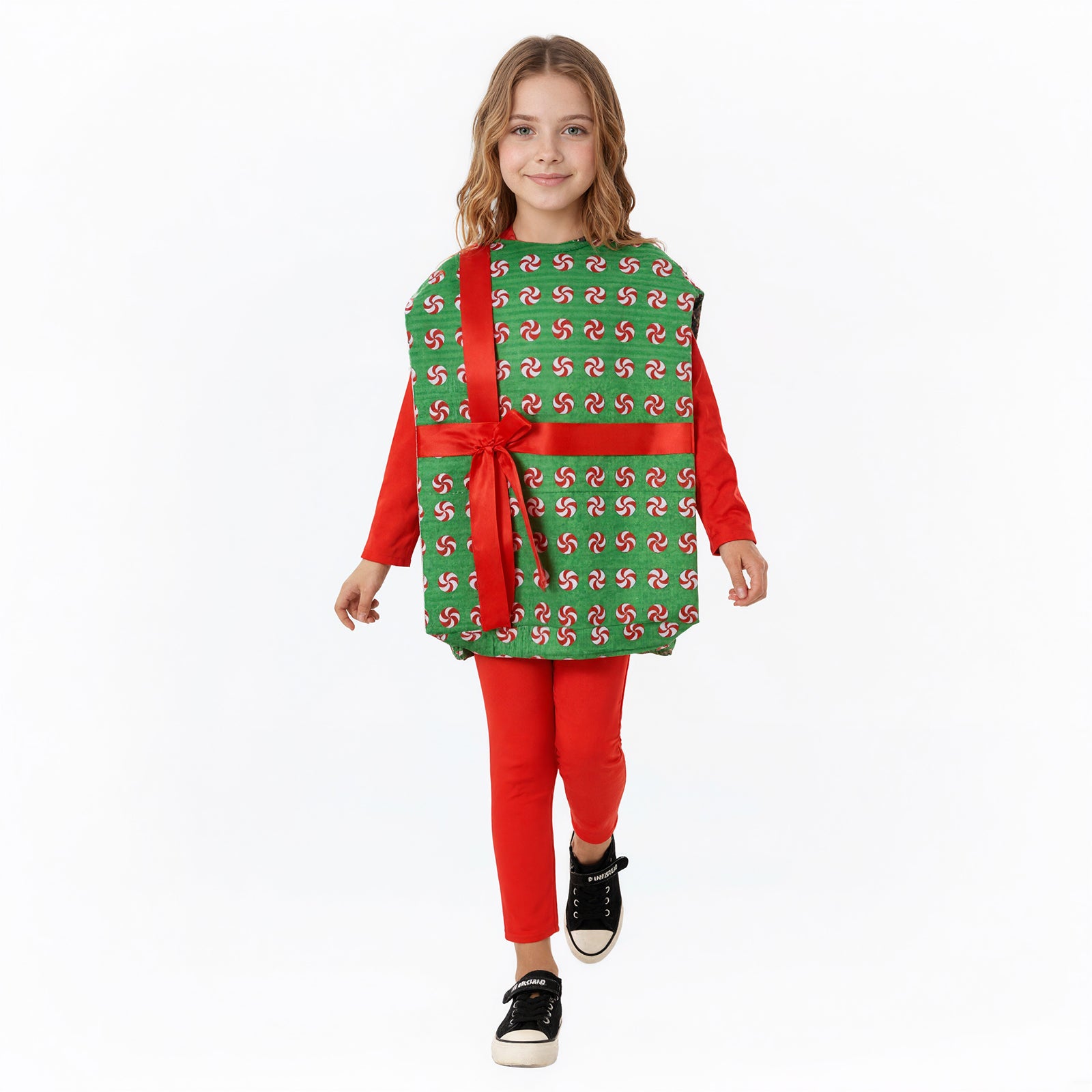 Kids Christmas Present Costume Boys Girls Gift Box Tops and Jumpsuit 2pcs Suit for Xmas Party