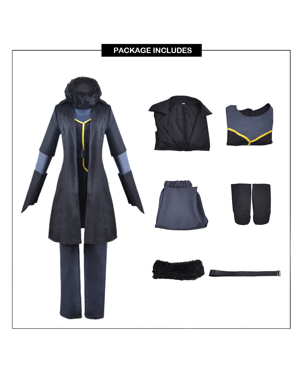 Adult Unisex TenSura Rimuru Costume Dark Blue Anime Inspired Outfit for Halloween Cosplay Carnivals
