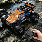 4WD Amphibious RC Car 2.4GHz Waterproof RC Off- road Truck with 360° Rotation for Land & Water