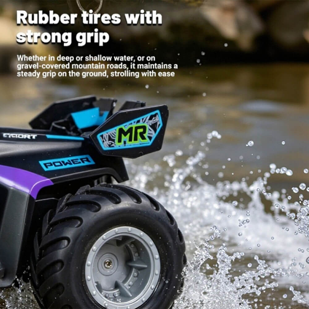 4WD Amphibious RC Car 2.4GHz Waterproof RC Off- road Truck with 360° Rotation for Land & Water