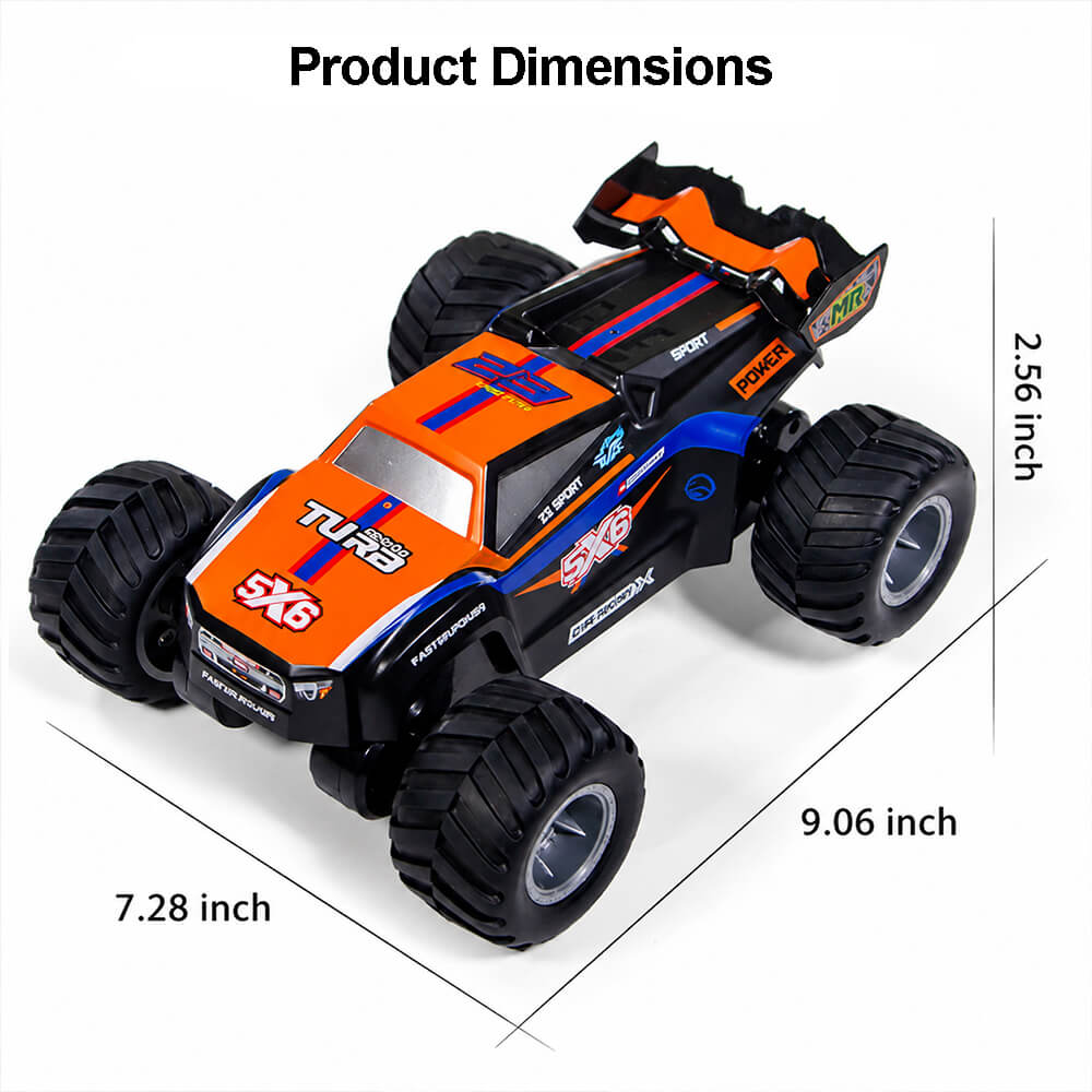 4WD Amphibious RC Car 2.4GHz Waterproof RC Off- road Truck with 360° Rotation for Land & Water