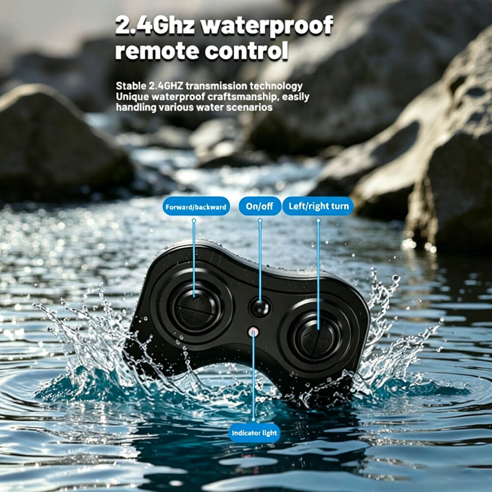 4WD Amphibious RC Car 2.4GHz Waterproof RC Off- road Truck with 360° Rotation for Land & Water