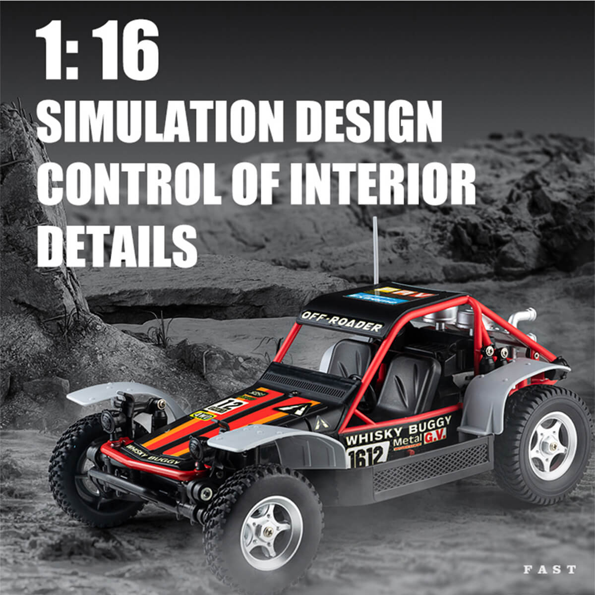 1/16 Simulation RC Car 4WD High Speed Off-Road Vehicle Special Assault Vehicles