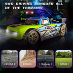4WD Remote Control Drift Car 2.4G RC Fast Spray Truck with Led Lights for Kids