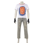 The Garbage Man Outfit Rose Red Jacket Pants Sweatshirt and Gloves for Cosplay Party