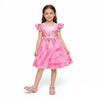 Kids Glinda Pink Dress and Bag The Good Witch Cosplay Outfit for Dress Up Party