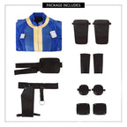 Vault 33 Suit Lucy Norm Shelter Clothes Blue Uniform Halloween Party Costume