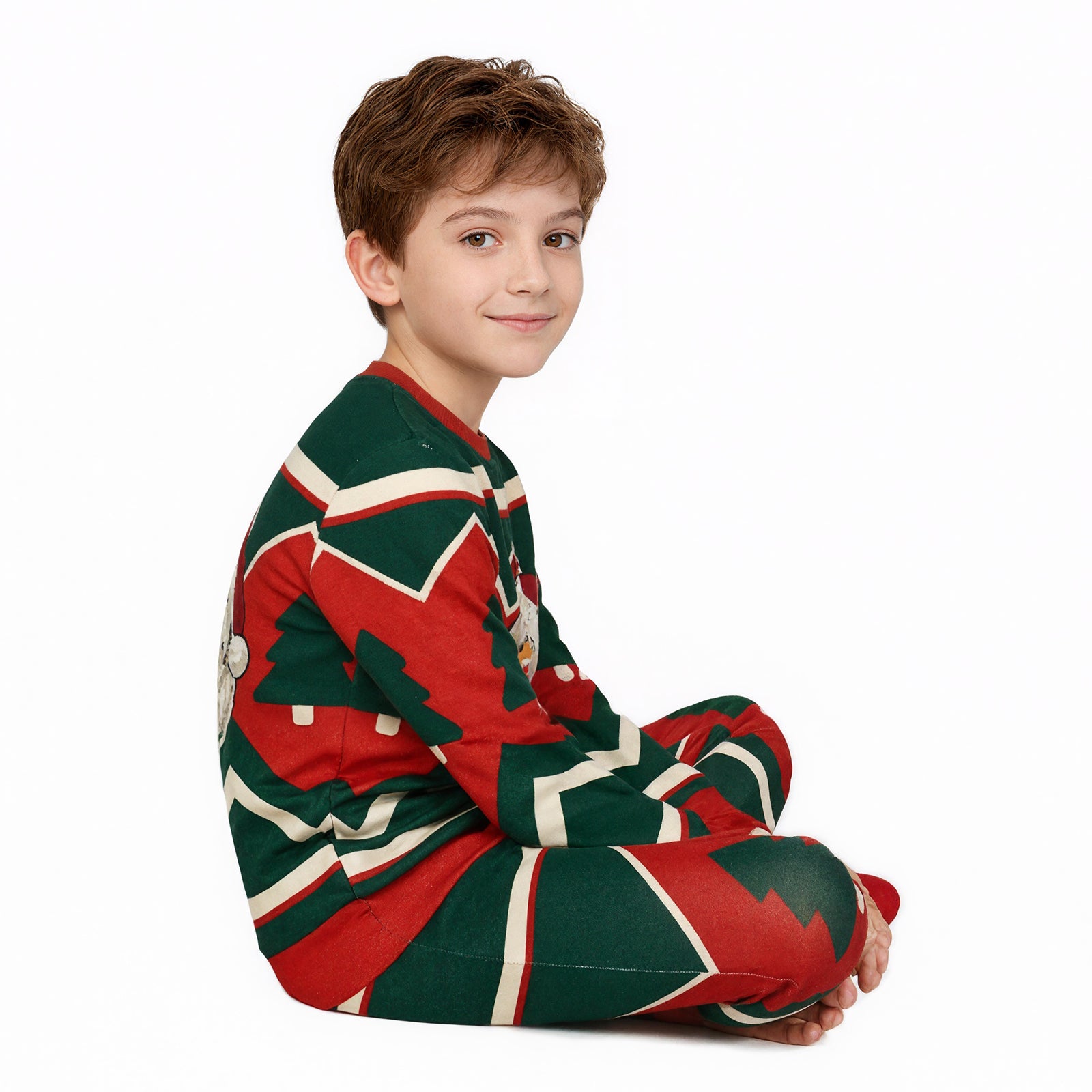 Kids Christmas Sweatshirt Boys Girls Long Sleeve Xmas Pullover Shirt and Pants Set for 4-8 years