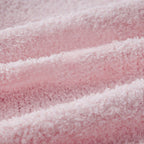 Girls Holiday Christmas Pajamas Soft Pink Sherpa Top with Striped Pants for Homewear