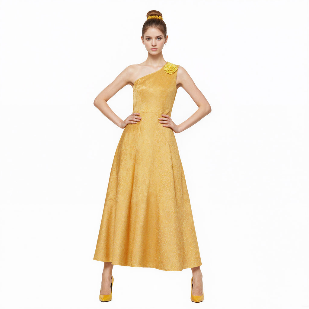 Cute Judy Party Dress Yellow Ball Gown with Headband Kids Adults Cosplay Costume