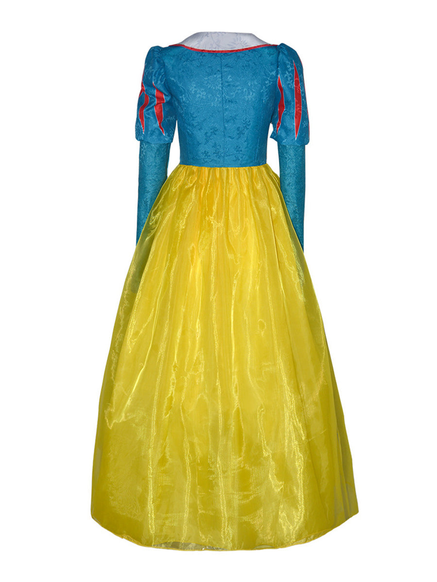 Women Princess Dress Long Sleeve Maxi Dress Elegant Costume for Adult