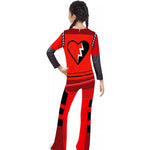 Girls The Rise Of Red Costume Princess Red Cosplay Outfit Tops and Pants Suit