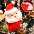 4pcs Christmas Plush Toy Xmas Santa Snowman Tree Apple with Storage Box Christmas Hanging Decorations