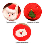 4pcs Christmas Plush Toy Xmas Santa Snowman Tree Apple with Storage Box Christmas Hanging Decorations