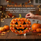 4pcs Halloween Wooden Lollipop Holder Pumpkin Ghost Spider Web Candy Display Stand for Party Table Decor