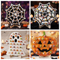 4pcs Halloween Wooden Lollipop Holder Pumpkin Ghost Spider Web Candy Display Stand for Party Table Decor