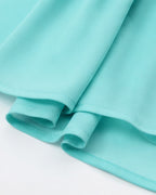 Girls Statue of Liberty Outfit Mint Green Dress with Crown Headband Sash Set for Patriotic 4th of July Parades