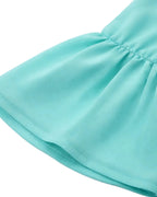 Girls Statue of Liberty Outfit Mint Green Dress with Crown Headband Sash Set for Patriotic 4th of July Parades