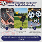 5 Pack Soccer Solar Pathway Lights Outdoor Waterproof LED Stake Lights with Striped Poles For Yard Garden Decor