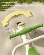 5-in-1 Toddler Tricycle with Music and Light Baby Stroller with Detachable Push Handle