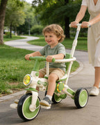 5-in-1 Toddler Tricycle with Music and Light Baby Stroller with Detachable Push Handle