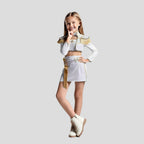White Pop Star Cosplay Outfit What It Sounds Like Dance Dress Performance Costume