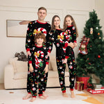 Black Family Christmas Sleepwear Festive Pajamas Set Comfortable Loungewear