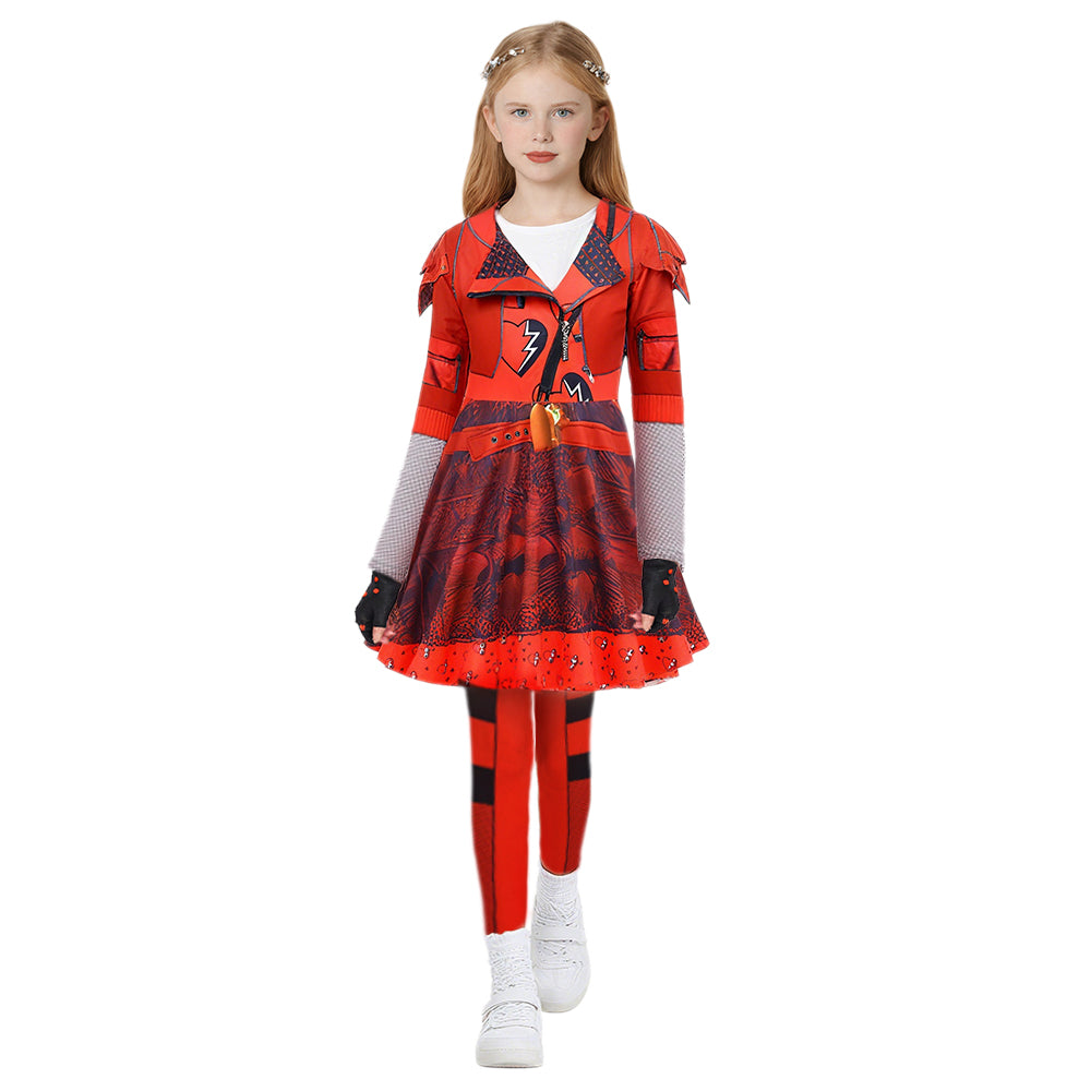 Kids Red Costume Party Carnival Cosplay Dress Halloween Costumes