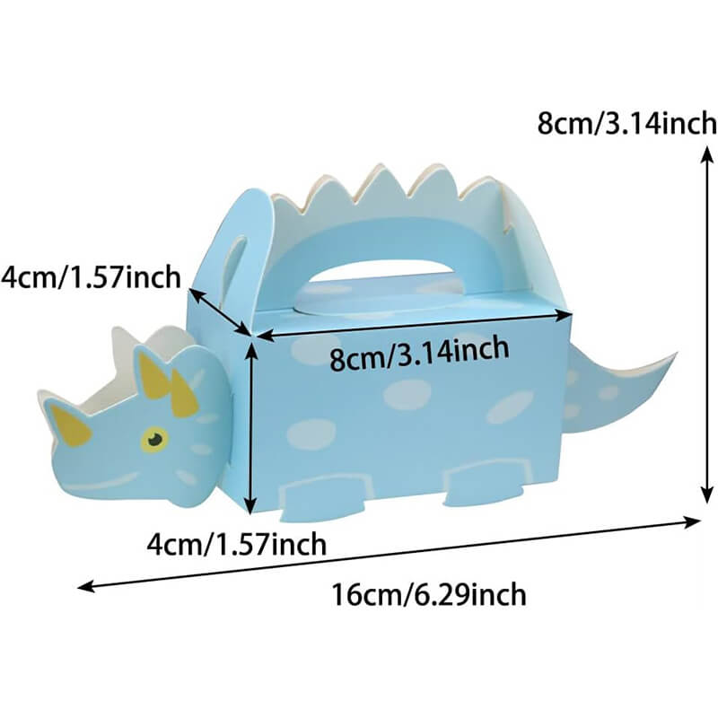 50pcs 3D Dino Candy Boxes with Handle Cute Dino Party Favor Boxes for Kids Birthday, Baby Shower